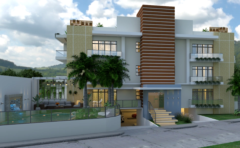Proyecto de apartamentos modernos con linea blanca, Bavaro, Punta Cana